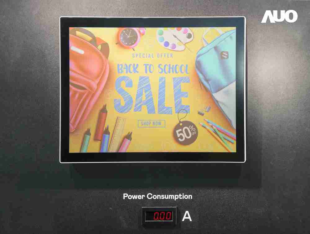 菠菜论坛展示胆固醇液晶超低耗能户外全彩显示器，，ChLC（胆固醇液晶）以双稳态技术使静态显示零功耗，，，具省电、、、、高彩度、、、环保的特性，，，，还整合软硬件系统解决方案，，，，可透过单一云端平台管理